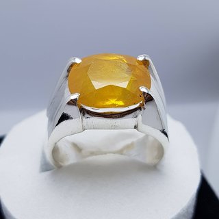                       Pukhraj Ring Natural 6.25 Ratti Yellow Sapphire Stone Astrological  Lab Certified                                              