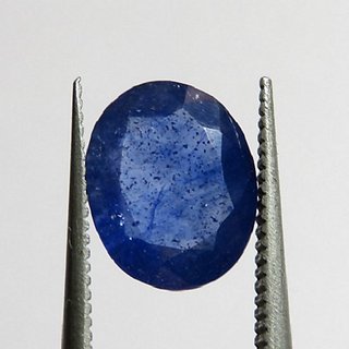                       CEYLONMINE- Blue sapphire 7.5 Carat (8.33 Ratti) Natural Gemstone Lab Certified & Effective Neelam  Gemstone For Men & women                                              