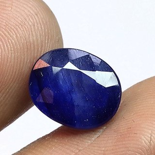                       CEYLONMINE Unheated  untreated Blue sapphire  7.25 ratti gemstone original  effective loose Neelam gemstone for unisex                                              