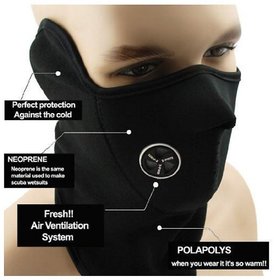 Generic - Neoprene Half Face Bike Riding Mask ( Black ) (Set of 1 )