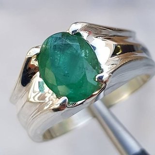                       Emerald Ring Natural Panna 7.25 Ratti Stone Astrological  Lab Certified                                              