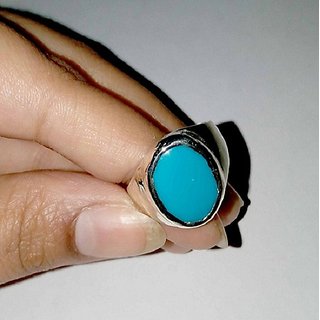                       Firoza Ring Natural Turquoise 4.25 Carat Stone Lab Certified Astrological                                              