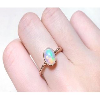                       Fire Opal Ring with Natural Fire Opal 5.25 Carat Stone Astrological   Lab Certified CEYLONMINE                                              