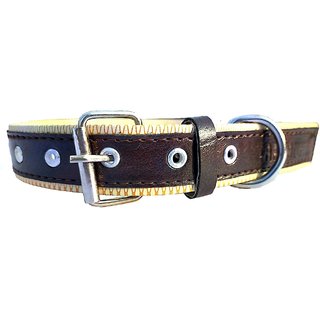                       Forever99 Pet Shop Faux Lather  Dog Collar Neck Belt for Small  Dogs (Brown)                                              