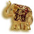 Deific 24 kt. Gold Plated Resin Showpiece  Statue  Figurine of an Elephant Gajantlaxmi Fengshui Vastu Shastra Gift 9x5x8(cms.) 160ms.