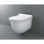 Inart Ceramic Glaze Wall Hung/Wall Mounted (Clean Rim) Rimless/Rimfree Water Closet Toilet With Slim Seat Cover (Standard, White)