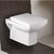 Inart Wall Hung Ceramic Water Closet With Seat Cover (Standard, White)