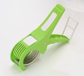 Mantavya Veg Cutter Sharp Stainless Steel 5 Blade Vegetable Cutter With Locking System (Color May Very) 1Pcs.