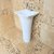 Inart Ceramic One Piece Pedestal Wash Basin Free Standing Size 18 X 15 Inch Square (White)
