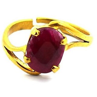                       Ceylonmine Manik Stone Ring 6.25 Ratti Unheated  Certified Gemstone Ruby ( Chunni ) For Astrological Purpose                                              