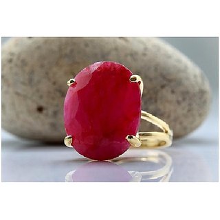                       Ceylonmine 6.25 Ratti Natural Manik Stone Ring Original & Certified Gemsotne Riny Ring ( Chunni Stone ) For Unisex                                              