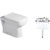 Inart Combo Offer Concealed Cistern Tank  Ceramic Floor Mounted European Water Closet/Western Toilet Commode/Ewc S Trap With Slim Hydraulic Soft Close Seat Cover 54Cm X 35Cm X 41Cm - White