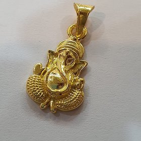 Ganesha Pendant Natural Gold Pendant Religious