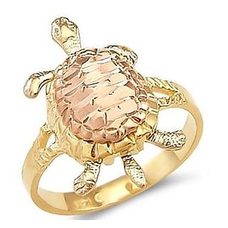                       Ceylonmine Turtle Gold Plated Ring Stylish Kachua Ring For Unisex                                              