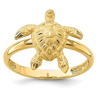                       Ceylonmine Kachua Ring Gold Plated Stylish Turtle Ring For Unisex                                              