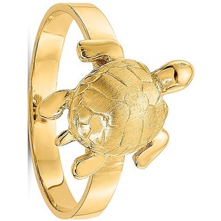                       Ceylonmine Stylish Kachua Ring Gold Plated Turtle Ring For Unisex                                              