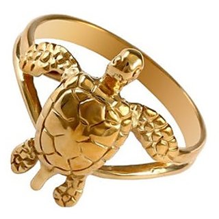                       Ceylonmine Turtle Ring Gold Plated Kachua Ring For Women  Men                                              