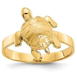                       Ceylonmine Kachua Ring Gold Plated Stylish Turtle Ring For Unisex                                              