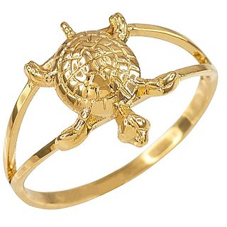                       Ceylonmine Turtle Gold Plated Ring Stylish Kachua Ring For Unisex                                              