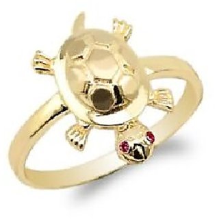                       Ceylonmine Kachua Ring Gold Plated Stylish Turtle Ring For Unisex                                              