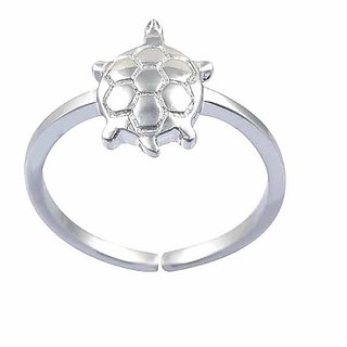                       Ceylonmine Sterling Silver Kachua Ring Natural Turtle Stylish Ring For Unisex                                              