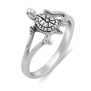                       Ceylonmine Turtle Ring Silver Original  Stylish Kachua Ring For Unisex                                              