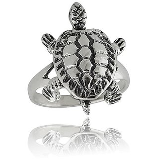                       Ceylonmine Stylish Kachua Ring 92.5 Sterling Silver Turtle Ring For Unisex                                              