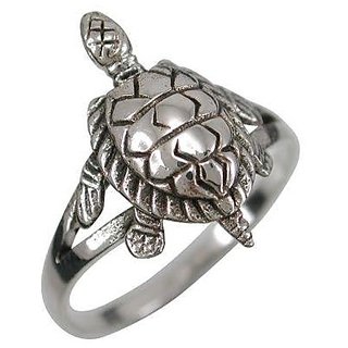                       Ceylonmine Sterling Silver Kachua Ring Natural Turtle Stylish Ring For Unisex                                              