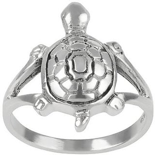                       Ceylonmine Kachua Ring Original Silver Stylish Turtle Ring For Women & Men                                              