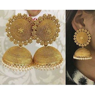 pearl jhumka gold