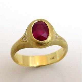                       Ceylonmine Ruby Stone Ring Unheated  Untreated Gemsotne Manik Ring ( Chunni Stone ) 7.50 Ratti For Women  Men                                              