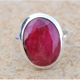                       Ceylonmine Natural Ruby Stone Ring 100% Original & Unheated Gemstone Ring 7.50 Ratti For Unisex                                              