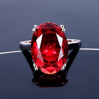                       Ceylonmine Chunni Stone Ring Natural & Lab Certified 7.25 Ratti Gemstone Ruby /Manik Ring For Unsiex                                              