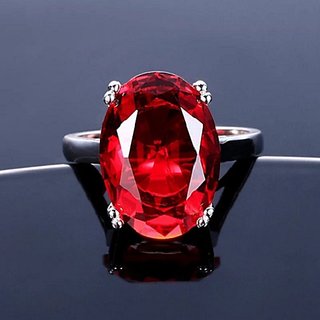 Ceylonmine 7.50 Ratti Manik Stone Ring 100 Original  Natural Stone Ruby Ring ( Chunni Stone ) For Women  Men