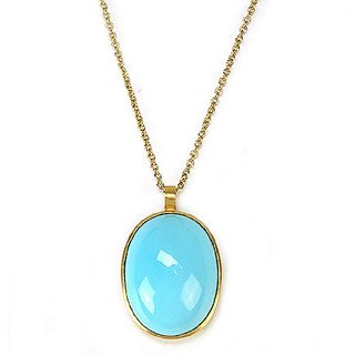 Firoza Pendant Natural 5 Ratti Turquoise Stone Astrological Lab Certified - Ceylonmine