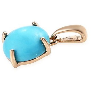                       Firoza Pendant Natural 6.25 Ratti Turquoise Stone Astrological Lab Certified - Ceylonmine                                              