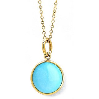 Firoza Pendant Natural 5.25 Ratti Turquoise Stone Astrological Lab Certified - Ceylonmine