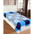 Shakrin Glace Cotton Single Bedsheet Cum Topsheet Without Pillow Cover Color-Blue-Box