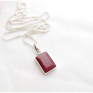 Ruby Pendant With Natural 6.25 Ratti Manik Stone Astrological Lab Certified - Ceylonmine