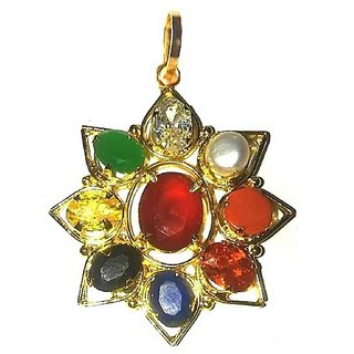 Navratna Pendant Natural Navgrah Stone 9 Precious Gemstone's Ring Lab Certified Astrological - Ceylonmine Navratna Pendant Natural Navgrah Stone 9 Precious Gemstone's Ring Lab Certified Astrological - Ceylonmine