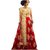 Today Deal Women Red Taffeta Silk Embroidered Semi Stitched Lehenga Choli(Lg027-Nov2019, Free Size)