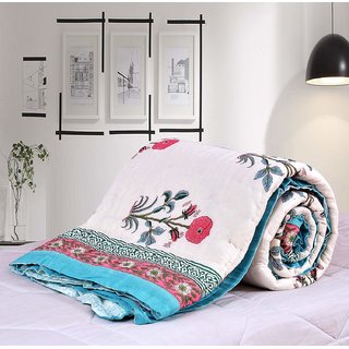 Jaipuri Razai Double Bed Cotton Jaipuri Razai Light Weight With Cotton Filling Traditional Jaipuri Razai/Comforter/Quilt /Jaipuri Rajai/Blanket/Ac Blanket