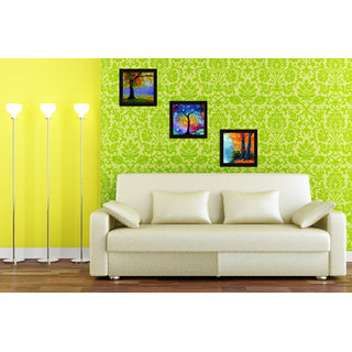Buy Kartik Digital Tree Print 3 Panel Wall Decor Wall Art Wooden Frame Painting For Home Office Gift 9x9 Inches Online Get 50 Off