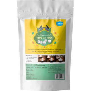 Buy Ginni Fragranced Magic Tablet Disposable Coin Towels Coin Tissue Expands With Water 200 Pcs Online 440 From Shopclues