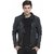 Leather Retail Black Color Designer Faux Leather Biker Jacket For Man