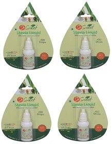 So Sweet Stevia Liquid Pack -4-1600 Drops Natural Sweetener 100 Natural Sweetener-Sugarfree