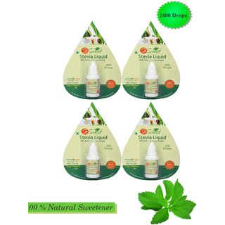 So Sweet Stevia Liquid Pack -4-1600 Drops Natural Sweetener 100 Natural Sweetener-Sugarfree