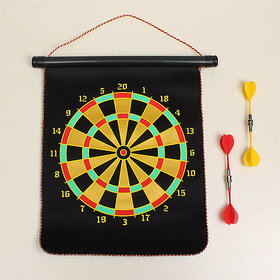 Mubco Magnetic Dart Board Double-Sided 4 Pcs Darts Target Game Toy 15 Inch