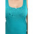 Be You Turquoise Cotton Hoisery Solid Long Camisole / Suit Slip For Women
