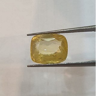 Yellow Sapphire Gemstone Natural 6.25 Ratti Stone Pukhraj Astrological Lab Certified Yellow Sapphire Gemstone Natural 6.25 Ratti Stone Pukhraj Astrological Lab Certified